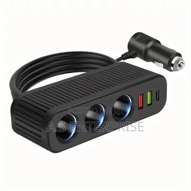 6-in-1 120W High Power Car Charger Splitter · Photo 1