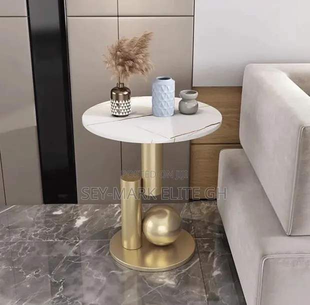 Luxury Gold White Marble Centre /Side /Bedside Table · Photo 1