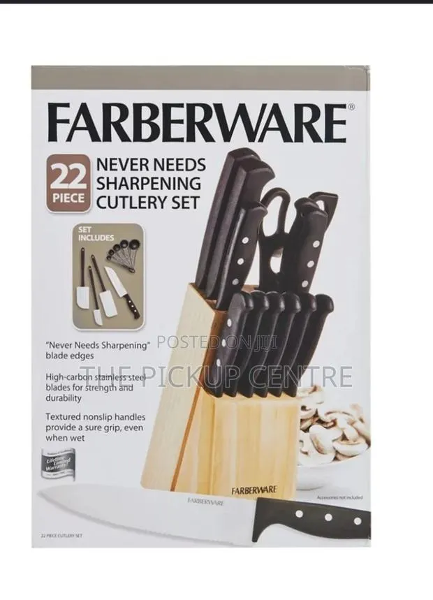 Farberware 22-Piece Never Needs Sharpening Knife Block Set · Photo 1