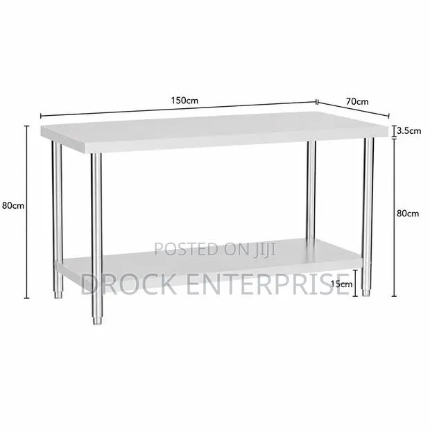 Stainless Steel Table (150cm Length) · Photo 1