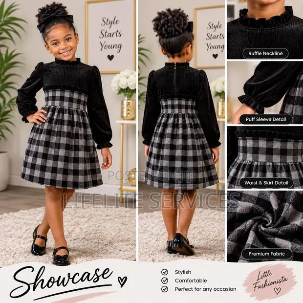 Pure Cotton Dress for Girls 6-7yrs · Photo 1