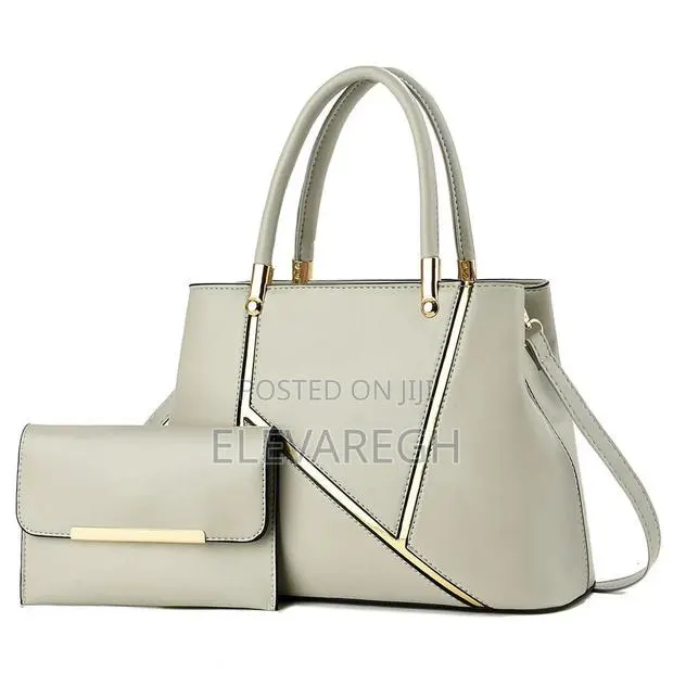 Beige Structured Bag Plus Clutch Set · Photo 1