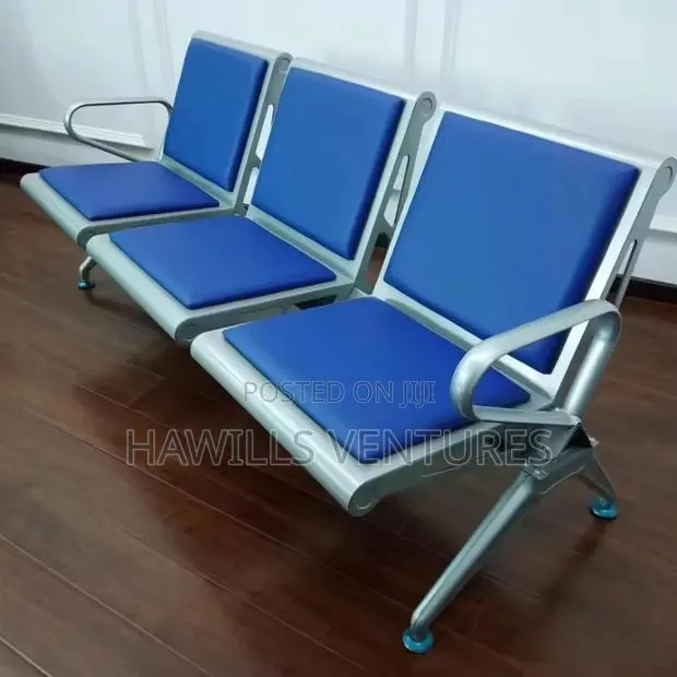 3 -1 Office Waiting Bench With Leather Seat. · Photo 1