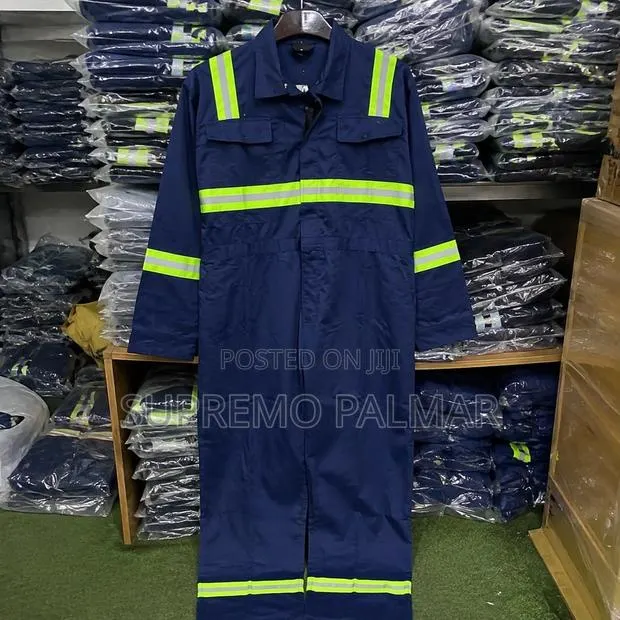 Heavy Duty Industrial Workwear Overall With Hi-Vis Reflective Stripes · Photo 1