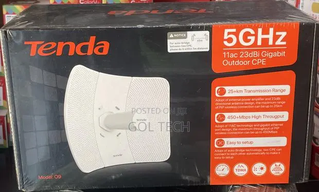 Tenda 5GHZ 11ac 23dBi Gigabit Outdoor CPE · Photo 1