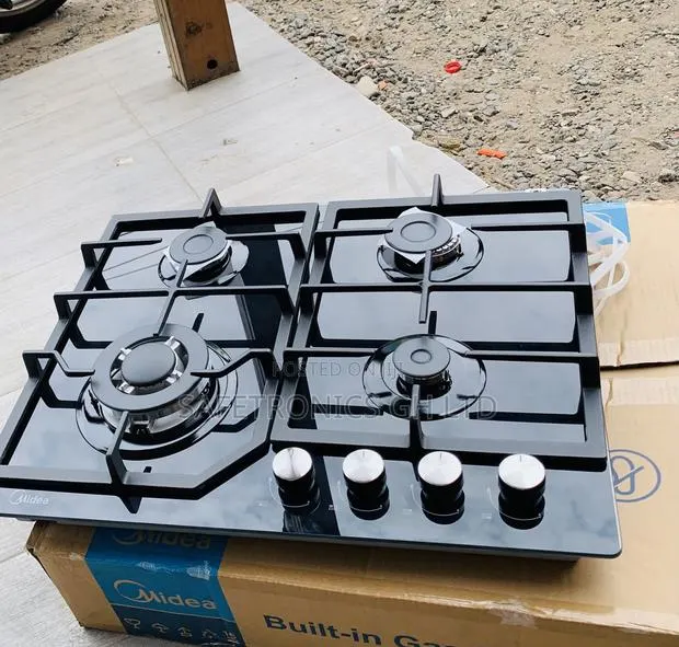 New Premium Midea 4 Burner 60cm Gas Hob – Black (60GJ084) · Photo 1