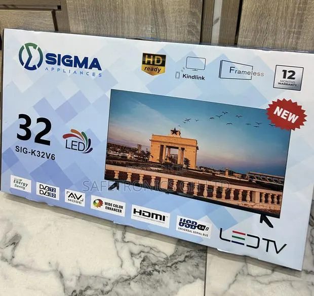 Excellent Black Clear 32 Inch Led FHD Sig-K32v6 Sigma Frameless Tv · Photo 1