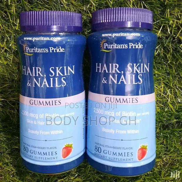 Puritans Pride Hair Beard Growth Gummies - Strawberry · Photo 1