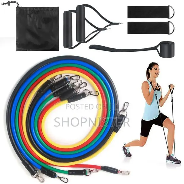 5 PCS Stackable Exercise Resistance Band Set